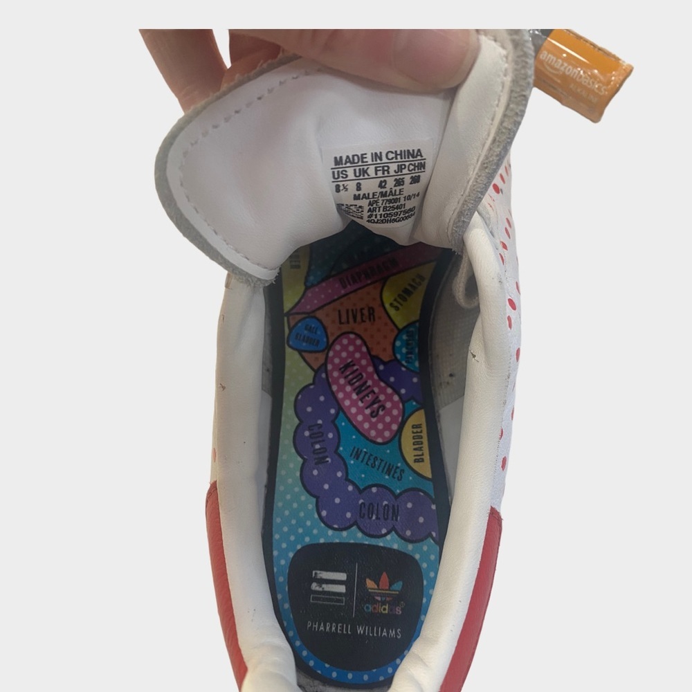 Adidas Stan Smith Leather Polka Dot Sneakers Shoes Pharrell Williams Size 8.5 - Picture 6 of 9